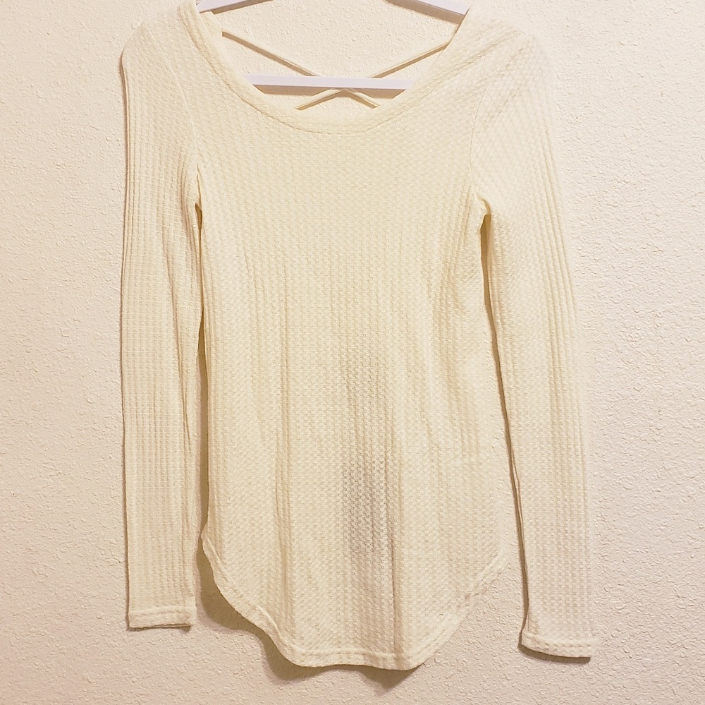 Chaser Thermal L/S Strappy Back Shirttail Tee - Picture 5 of 8